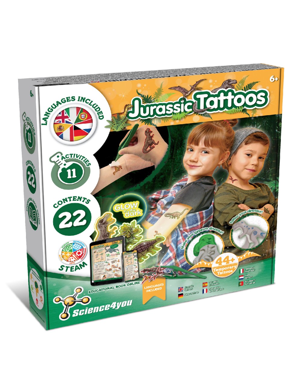 Jurassic Tattoos, Educational Toy for Children +6