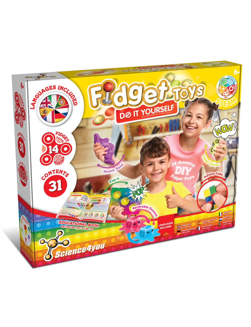 Fidget Toys - Do it yourself, Multilingual, Educational and Scientific  Toys for Children +6 years old