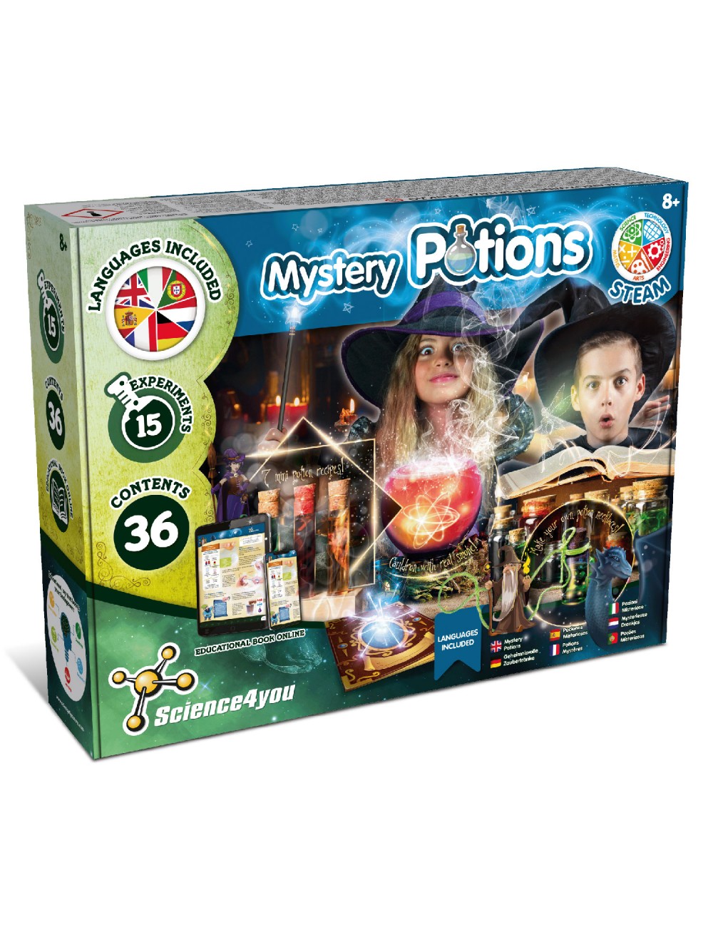 Kit atelier potion magique de sorcier à partir de 7 ans.