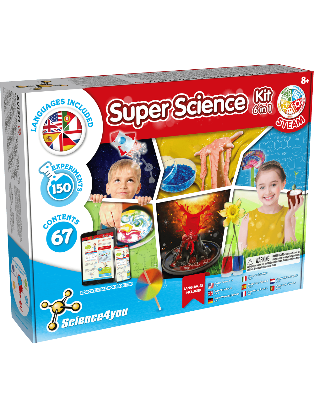 Super Kit 6 en 1 - Multilingue, Jouet éducatif et scientifique pour les  enfants de +8 ans