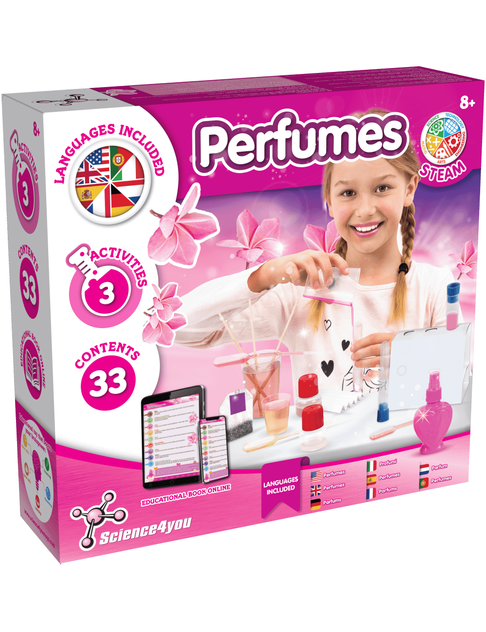 Science4you - Premier Kit de Chimie pour Enfants +8 Ans - Laboratoire  Science avec 25 Experiences Scientifiques et Activités Manuelles, Coffret  de