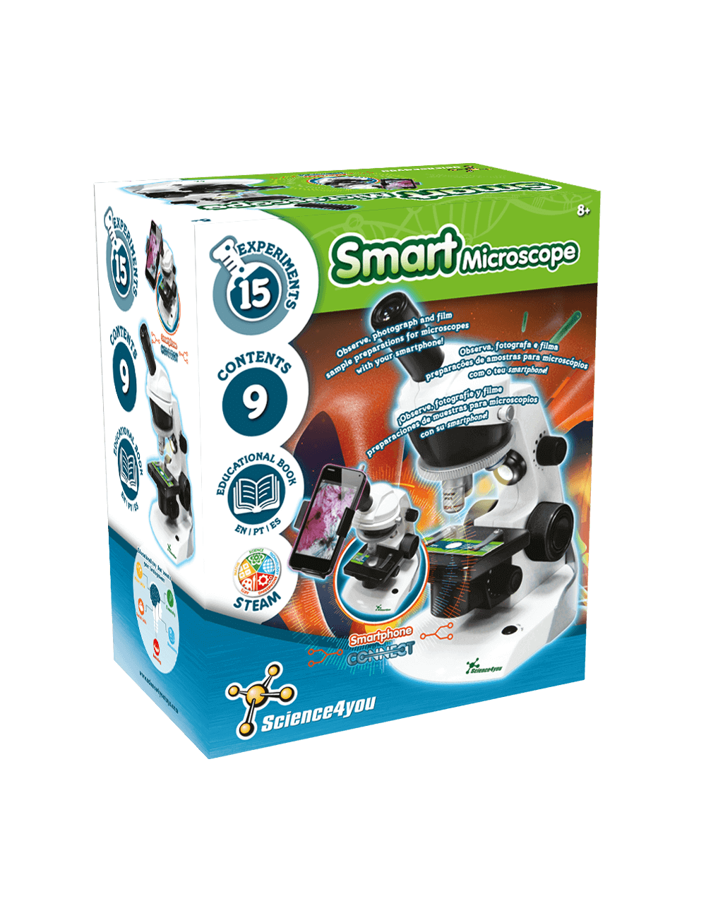 Microscope Intelligent, Jouets Éducatifs et Scientifiques pour les Enfants  +8 Ans