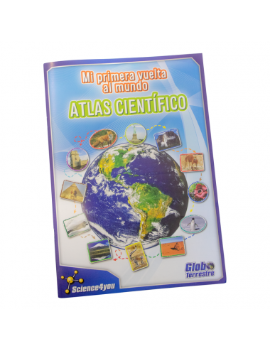 Science4you Globo Terraqueo con Luz para +8 Años - Bola del Mundo  Interactiva y Atlas para Niños - Ciencia para Niños, Regalos Cientificos y