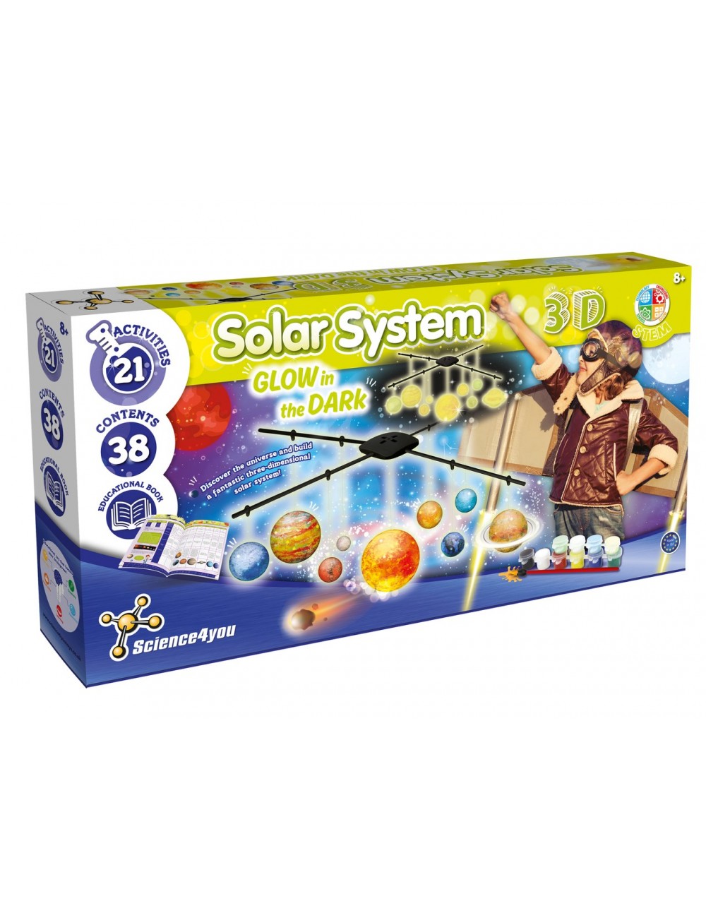 Solar System 3D - Glow In the Dark, Astronomy Toys for Children Aged 8+